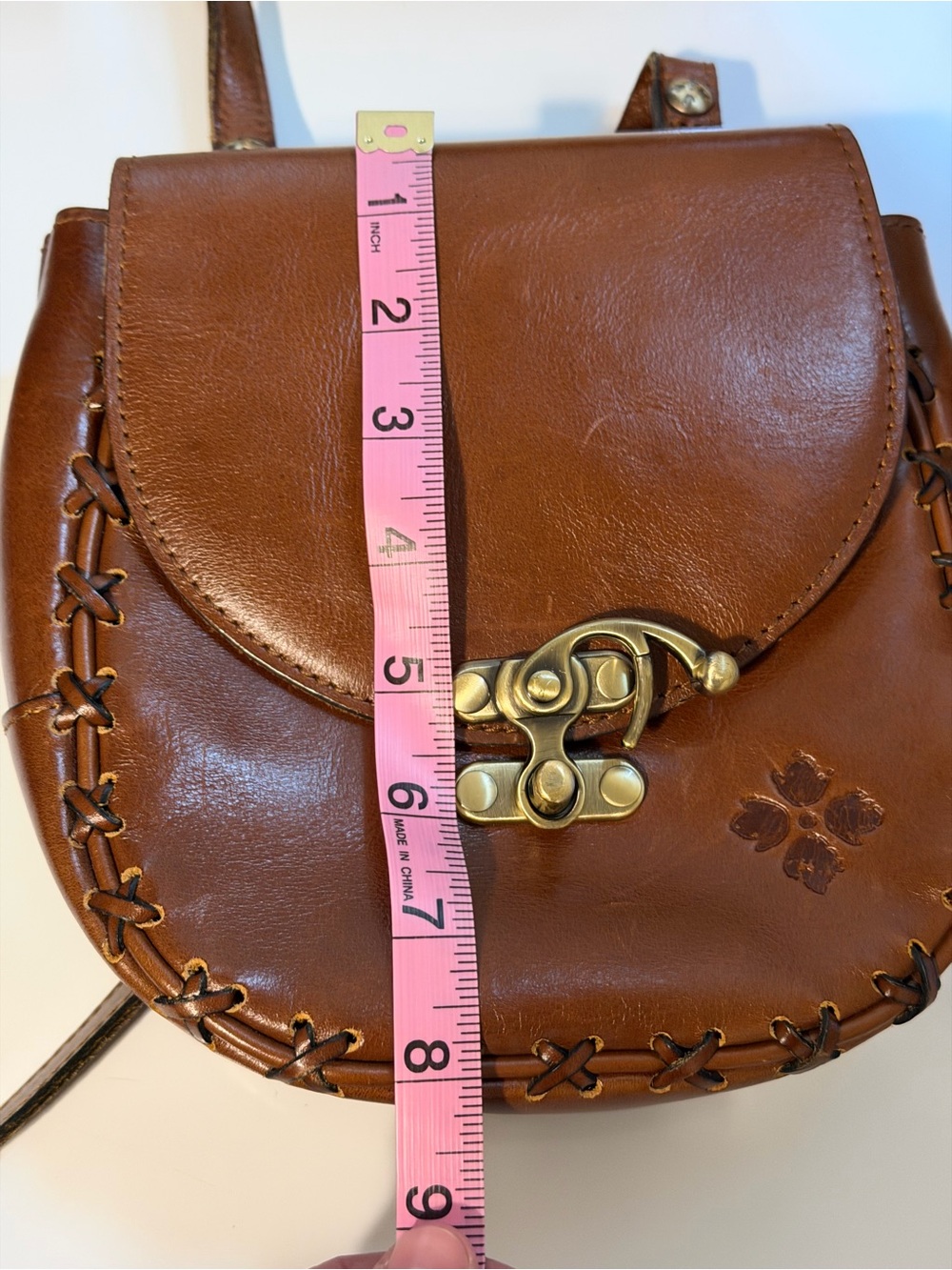 Patricia Nash Brown Leather Crossbody Saddle Bag - Picture 7 of 9